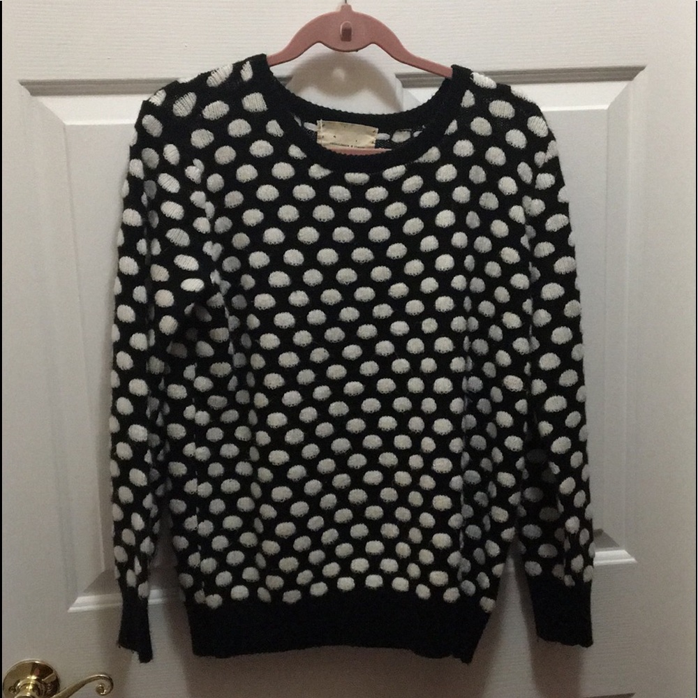 Fuzzy Polka Dot Sweater